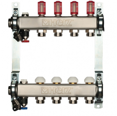 HERZ - Nerezový rozdeľovač 6-okruh , dĺžka 393 mm